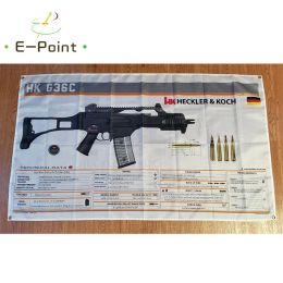 Accessories Heckler & Koch Gun HK G36C Flag 3ft*5ft (90*150cm) Size Christmas Decorations for Home Flag Banner Indoor Outdoor Decor M108