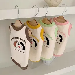 Dog Apparel Pet Clothes Cartoon Printing Vest For Dogs Clothing Cat Small Cute Thin Spring Summer Boy Girl Chihuahua Products 2024