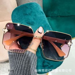 2 pcs Fashion luxury designer 2023 new square small dot paint metal frame gradient sunglasses fashion trend personality female sunglasses