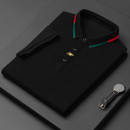 2024 high-end luxury new Brand Paul short-sleeved T-shirt men Bee polo shirt 100% cotton lapel Business Korean summer Embroidery Men's clothing size M-4XL