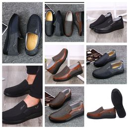 Casual Shoe GAI sneaker sport Cloth Shoe Men Formal Classic Top Shoe Softs Sole Flat Leather Men Shoe Black comfortables soft size 38-50