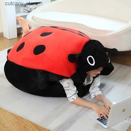 Stuffed Plush Animals Hot Sa Interesting Wearab Ladybug Shell Funny Party Cosplay Doll Stuffed Soft Plush Seping Pillow Bed Cushion Game Gift L240322