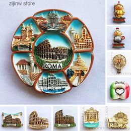 Fridge Magnets Italian Colosseum Refrigerator Magnetic Tourism Souvenir Resin Craft Split Magnetic Refrigerant Stickers Home Decoration Collection Gifts Y2403