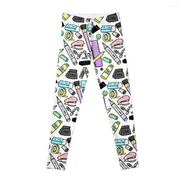 Active Pants Art Supplies Pattern Leggings Sport Set Golf Wear Women's Gym Womens