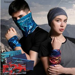Fashion Face Masks Neck Gaiter Outdoor ice silk magic tube summer UV sun protection bib suitable for mens outdoor cycling face mask variable face towel L240322