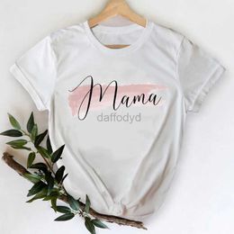 Women's T-Shirt Womens T-shirt 2021 Letter Watercolour Sweet Mama Mother Love 90s Clothes Style T-shirt Top Lady Print Sexy T-shirt 240322
