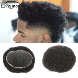 Toupees Toupees Afro Kinky Curly Black Men Toupee Full Swiss Lace Front Man Toupee Human Hair Male Thin Lace Natural Hair Men