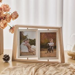 Modern Home Decor Frame for Room Picture Desk Po Glass Portrait Hanging Desktop Frames Love Gift 240314