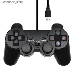 Game Controllers Joysticks Wired USB PC Game Controller Gamepad for WinXP/Win7/8/10 Joypad for PC Windows PC Laptop Black Game JoystickY240322