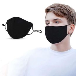 Fashion Black In Stock Summer Breathable Dust-Proof Adjustable Cotton Face Washable Reusable Cycling Mask Free Shipping
