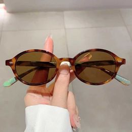 Sunglasses KAMMPT Y2K Retro Oval Sunglasses for Women 2024 New Candy Colour Shadow Fashion Retro Solid UV400 Protective Outdoor Glasses J240322