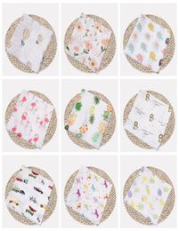 Muslin Baby Blankets Cotton Newborn Swaddling Bath Gauze Infant Wrap Swaddles Kids Sleepsack Stroller Cover Play Mat 72 Designs DH5009305