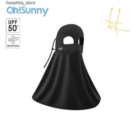 Fashion Face Masks Neck Gaiter OhSunny UV facial mask 2024 Summer New Sunscreen Scarf Neck UPF2000+Womens Outdoor Sunscreen Breathable Mask L240322