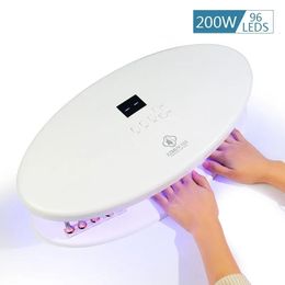 72W Nail Dryer Machine 96 LEDs UV Manicuring LED Lamp Large Volume Home Use Nail Salon Nail UV Lamp for Drying Gel Polish Nails 240318