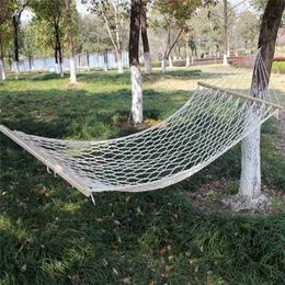 Hammocks Hot selling!!! Outdoor travel wooden sticks cotton rope hangers hammocks bed nets wholesale and direct transportation Y240322