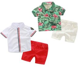 Baby Boutique Clothes Gentleman Kid Boys Clothing Set Boys Cool Shirtshorts 2 Style Summer Toddler Outfit Tracksuit Boys Jersey N4653273