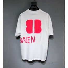 Breathable T-Shirt Luxury Men T-shirt Popular balenciaha Fashion High Street Cotton T-shirt Sweatshirt T-shirt Breathable Pattern Print for Men balensiaga 711