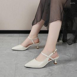 Dress Shoes Women Pumps Vintage Pointed Toe Summer Work Stilettos Brown Lady High Heels For Bridal