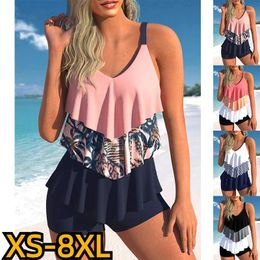 Costumi da bagno da donna 2024 Tankini Set Summer Beach Wear Due pezzi Stampa 3D Nuoto Moda Monokini