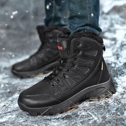 Fitness Shoes With Hikes For Men Increases Height Tactical Military Boots Casual Warm Plush Snow Leather SWAT Army Boot Ankle Combat
