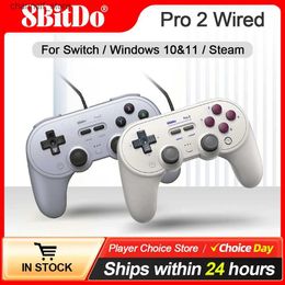 Game Controllers Joysticks 8BitDo Pro 2 Wired Gamepad for Nintendo Switch PC Gamepad RetroPie Raspberry Pi Ultimate Software Adjustable Hair TriggersY240324