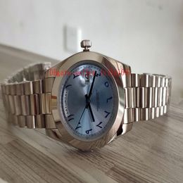 new Luxury Watches 228206 Platinum 40mm Day-Date 218206 Ice Blue Arabic Rare Dial Automatic Fashion Men's Watch Folding mecha229m