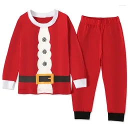 Clothing Sets Fall Toddler Boy Casual Cartoon Print Long Sleeve Baby Tops Pants Children Clothes Kids Christmas Outfit BC1904-1