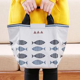 Storage Bags Oxford Cloth Lunch Box Bag Buckle Design Handbag For Office Working