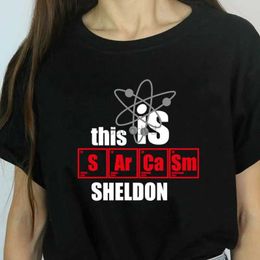 Women's T-Shirt The Big Bang Theory for Women Graphic T-shirts for Women Funny Harajuku This is Sheldon T-shirt Korean Top Kawaii Street Clothing Gift 240322