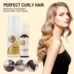 Products Sevich Salon Hair Elastin & Care Set 100ml Strong Hold Curly Hair Mousse 50ml Hair Heat & Uv Protector Hair Keratin Spray