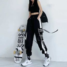 Women's Pants Capris Womens Fashion Ins Super Hot Street Bundle Overalls 2024 New Ultra Thin High Waist Casual Sports Cargo Pants GothicL2403