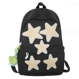 School Bags Women's Student Schoolbag 2024 High Capacity Backpack Girls Harajuku Five Point Star Casual Shoulder Bag Handbag