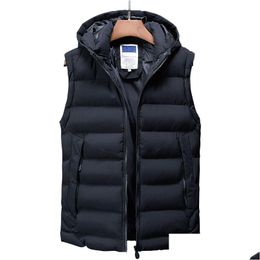 Mens Vests Vest Men New Stylish Autumn Winter Warm Sleeveless Jacket Army Waistcoat Fashion Casual Coats Thick Drop Delivery Apparel C Ot7Cz