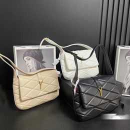 y-letter Leather tote bag Women underarm Luxury Bag Lattice Designer Handbag Classic Diamond Shoulder bags purse 240215