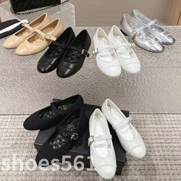 Top quality womens shoes Mary Jane single shoes round head shallow mouth flat ballet high quality real cowhide new size 34-42