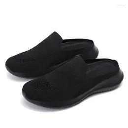 Walking Shoes Summer Mesh Knitting Women's Slippers Slip-on House Non-slip Omfortable Indoor And Outdoor