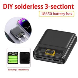 DIY Portable Power Supply Battery Box for 3-sectiont Battery Solderless Charge