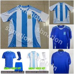 24 25 MESSIsS Argentina Home Away Soccer Jerseys 2024 J.AAREZ DI MARIA DYBALA MARTINEZ ALLISTER MARADONA Men Kids Football shirt Fans Player