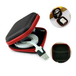 Phone Bag Portable Earphone Cable Charger Storage Box 7 Colours Headphone Protective Case DHL Free Shipping