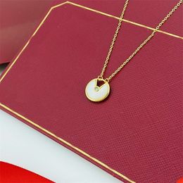 screw choker necklaces carter jewelry Amulet Pendant Womens 18k Rose Gold Plated Colorless Red Jade Cord Chain Pendant Simple Necklace