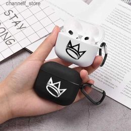 Earphone Accessories Crown of King Simple Graffiti Airpod Case Cool Earphone Cover for AirPods 2 3 Pro 2nd Generation Case Birthday Gift for FriendsY240322