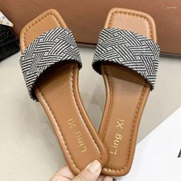 Slippers Big Size 2024 Brand Women Sandals Open Toe Flat Casual Slides Summer Outdoor Beach Flip Flop 1