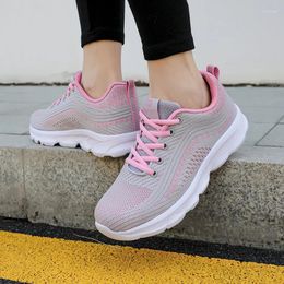 Casual Shoes Summer 2024 Women Sports Platform Lace-up Breathable Flat Sneakers Offer Tenis De Mujer