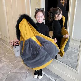 Down Coat 2024 Fashion Brand Girl Clothes Winter Jacket Warm Thick Children's Clothing Kids Parka Big Fur Hooded Outerwear For 4-14y