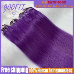 Extensions 100% Human Hair Extensions Remy Hair Double Drawn Micro Loop Micro Ring 14''24''