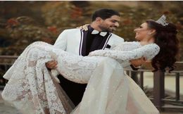 2021 Arabic Mermaid Wedding Dresses with Detachable Train Plus Size Lace Long Sleeves Dubai Vintage Wedding Gowns Robe De Mariee922947841