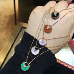 screw choker necklaces carter Jewellery Net red high-quality simple personality card amulet minority design light luxury no fading necklace female clavicle chain