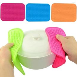 Table Mats Heat Resistant Silicone Mat For Pans Pure Colour Durable Flexible Pads Kitchen Counter Multifiction