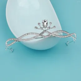 Hair Clips Simple Princess Diadem Glitter Rhinestone Headbands For Bride Wedding Women Girls Party Jewellery Shiny Crystal Hairbands