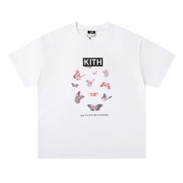 Kith T Shirt Designer T Shirt Mens Doughnut Butterfly Letter Printed Fashion T-Shirts Graphic Tee Men Women Kith Short Unisex Streetwear 100% Cotton Casual 793